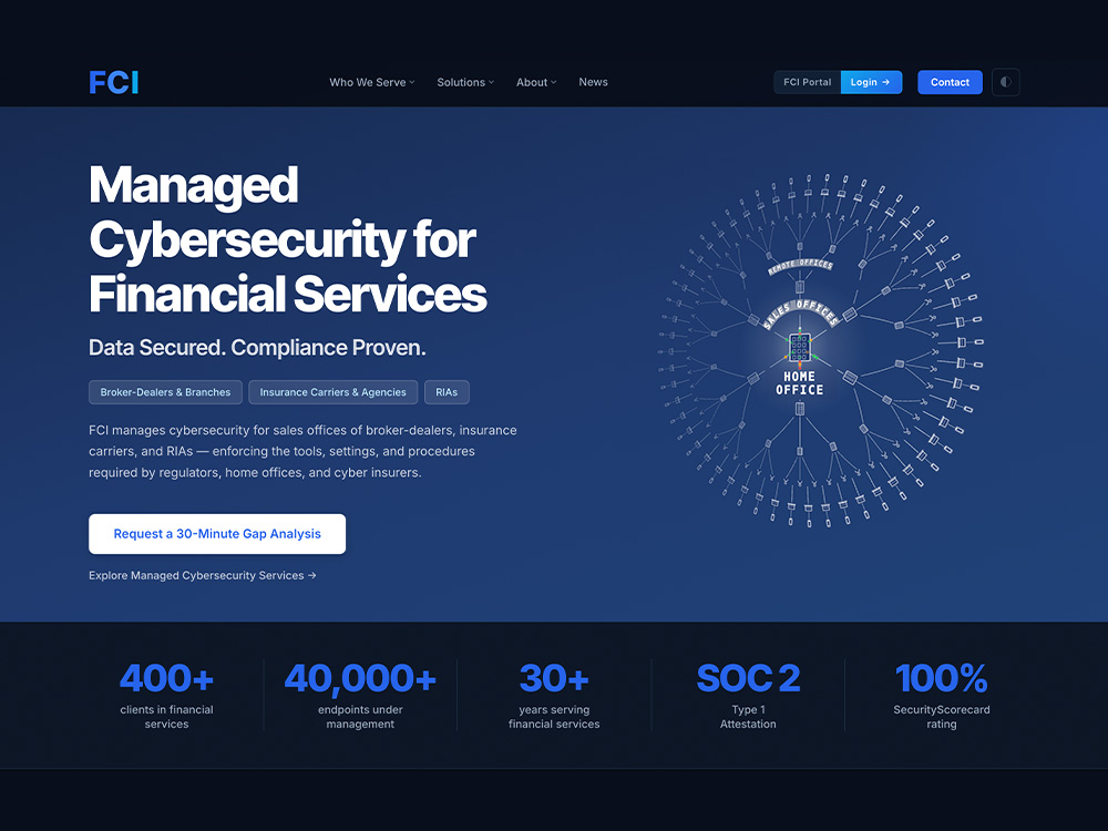 FCI Cyber — managed cybersecurity website